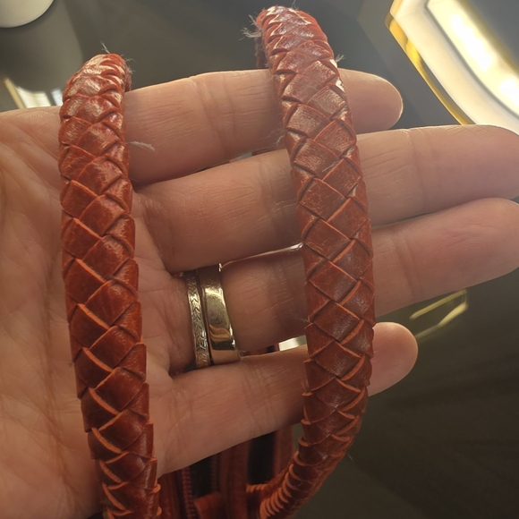 Brighton Style Red Leather Croc Print Purse Bag - Picture 5 of 11